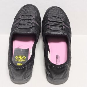 ATHLETIC WORKS black NWT Comfort Fit Memory Foam slip-on loafers, 9W
